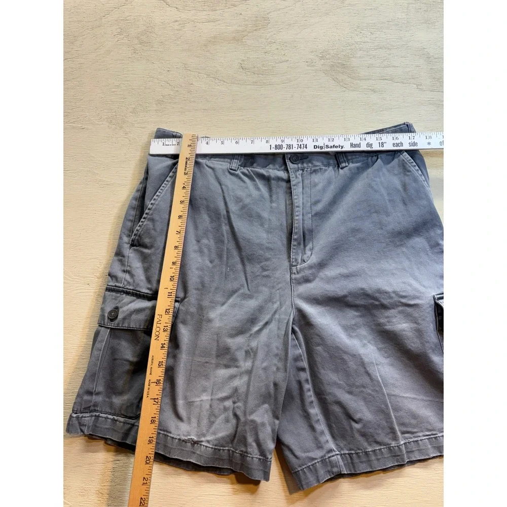 Geoffrey Beene Cargo Shorts Mens 34 Blue/Gray Cotton Outdoor Gorpcore Streetcore